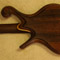 Figured maple neck heel on a Xylem 5 string bass