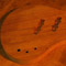 Lower horn of a Xylem single-cut bass guitar
