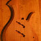 Mahogany 4 string bass body after carving