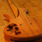 Neck joint and control cavity on a mahogany bass