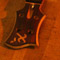 Headstock and fretboard of a Xylem 4 string bass