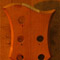 Back of a 5 string bass guitar headstock with mahogany veneer