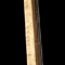 The 5 string bass guitar's bird's eye maple neck with bocote stringers, ebony binding and maple fret markers 