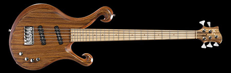 5 string custom bass with maple fretboard