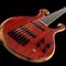 Hipshot A-style bridge, control knobs and Villex pickups on a blood wood 6 string bass