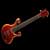 Ebony and blood wood neck shim on a 6 string custom bass