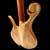 Xylem style scroll and bocote neck shim on a Xylem custom bass