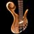 Four string Xylem bass headstock, front and back, with Hipshot tuners