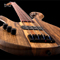 Strap button, knobs and Hipshot A-Style bridge on a left handed custom bass