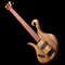 Custom left handed bass in playing position