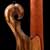 Silhouette of a lefty Xylem bass guitar