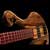 Front and back of a custom bass headstock with Hipshot Ultralite tuners