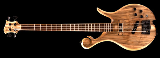 Xylem custom bass with "Basslines" Rickenbacker and Jazz bass pickups