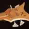 Headstock w/ Xylem logo inlay, Hipshot Ultralite Tuners and truss rod cover