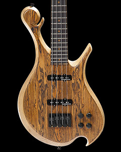 Short scale bass with Aguilar pickups, ash body