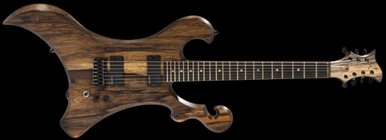 Xylem 7 string black limba guitar with killswitch