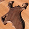 Carved black walnut custom guitar body