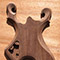 Black walnut metal style guitar body with carved bevels
