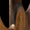 Closeup of the custom guitar's ebony neck heel
