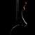 The guitar's black limba scroll from two angles