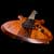 Wide angle of guitar body rear showing figured jatoba grain and cocobolo neck shim