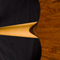 Guitar body rear showing horns, neck shim and rock maple neck