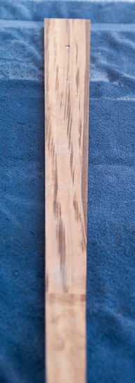 Goncalo alves bass neck blank being built