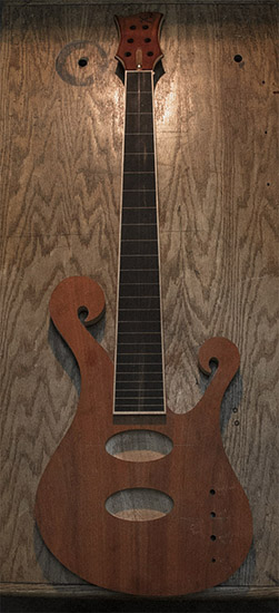 Custom 6-string bass with Delano Xtender pickup routes
