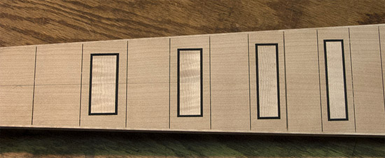 8-string custom bass neck with maple fretboard