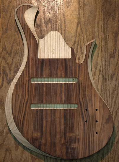 8 string bass body with Delano JSBC pickup routes