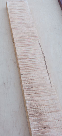 Peruvian walnut neck with slotted ebony fretboard