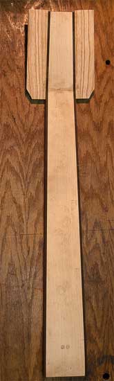 7-string custom bass neck, maple core and wenge stringers