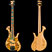 Four-string bass with stabilized buckeye burl top