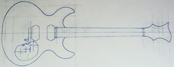 Design of a custom guitar with a Gibson SG-inspired body