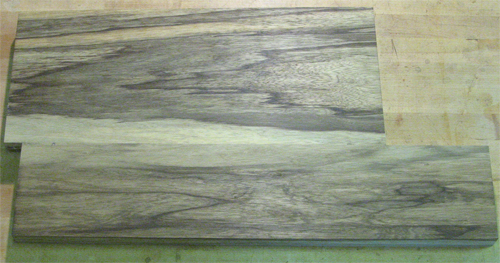 The black limba body blank from a different angle